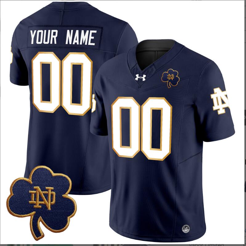 Men Notre Dame Fighting Irish 2024 Vapor Limited blue Custom Nike NCAA Jersey->customized nfl jersey->Custom Jersey